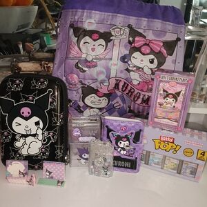 Kuromi Backpack and Accessories Set
